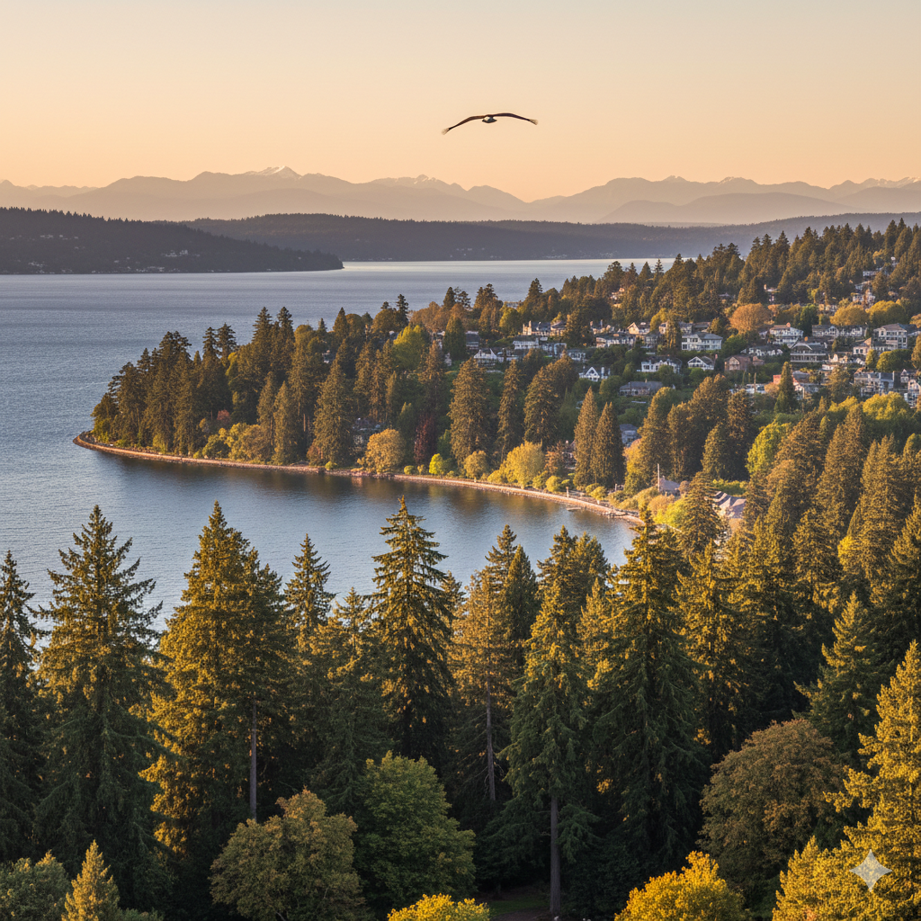 Columbia City Seattle homes for sale near Seward Park old-growth forest and Lake Washington shoreline