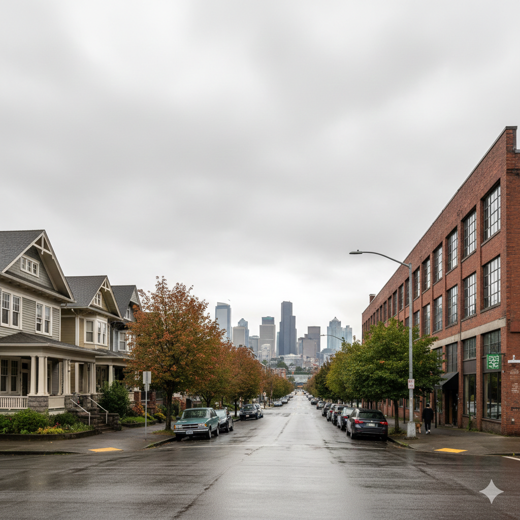 Georgetown Seattle Craftsman homes streetscape